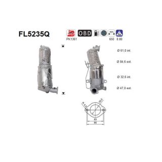 Montavimo komplektas, suodžių filtras AS FL5235Q