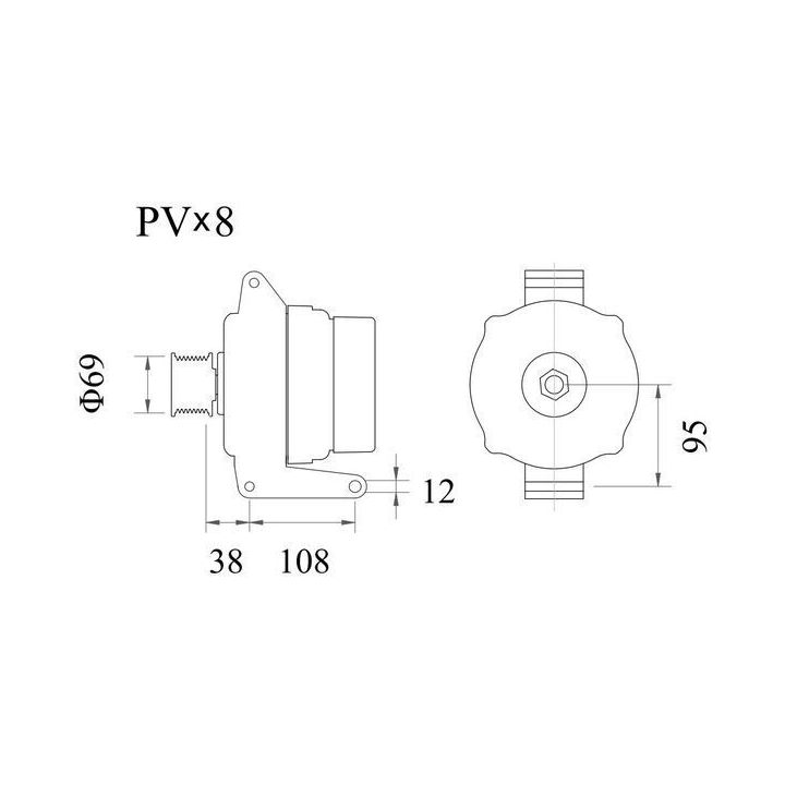 Kintamosios srovės generatorius MAHLE MG 1191