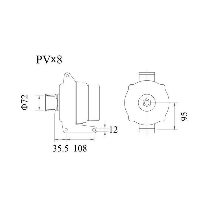 Kintamosios srovės generatorius MAHLE MG 1200