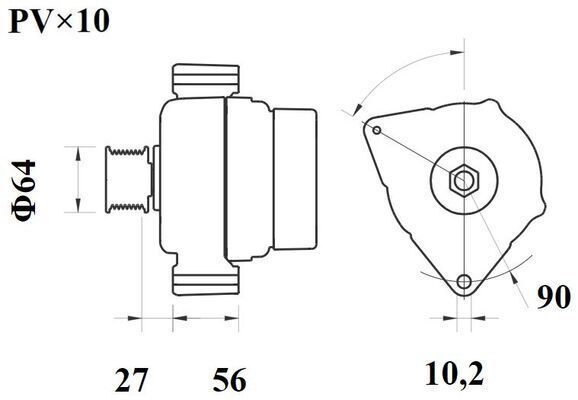 Kintamosios srovės generatorius MAHLE MG 1203