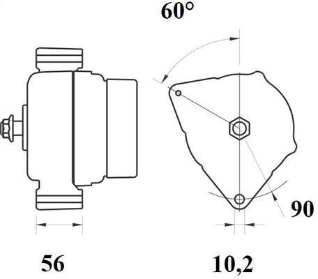 Kintamosios srovės generatorius MAHLE MG 613