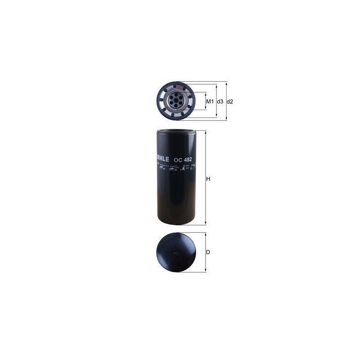 Alyvos filtras MAHLE OC 482