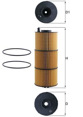Alyvos filtras MAHLE OX 1412D
