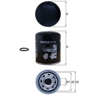 Oro džiovintuvo kasetė, suspausto oro sistema MAHLE AL 42