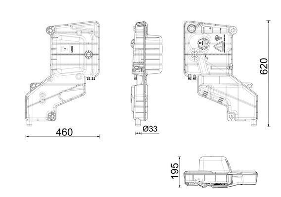 Išsiplėtimo bakelis, aušinimo skystis MAHLE CRT 287 000P