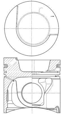 Stūmoklis MAHLE 227 PI 00160 000