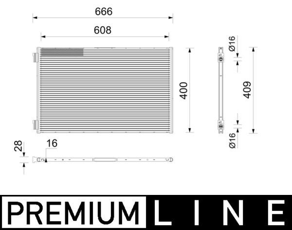 Kondensatorius, oro kondicionierius MAHLE AC 1191 000P
