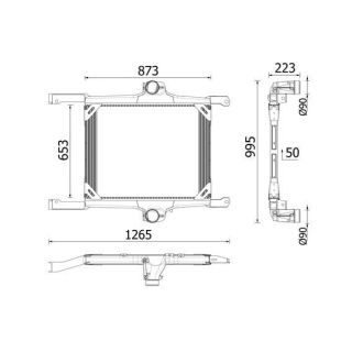 Tarpinis suslėgto oro aušintuvas, kompresorius MAHLE CI 725 000P