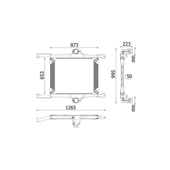 Tarpinis suslėgto oro aušintuvas, kompresorius MAHLE CI 725 000P