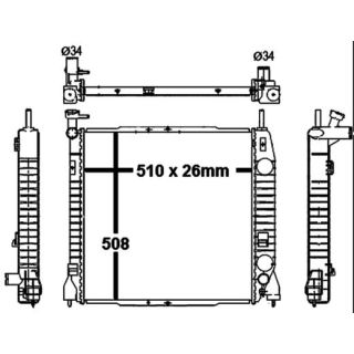 Radiatorius, variklio aušinimas MAHLE CR 1432 000S