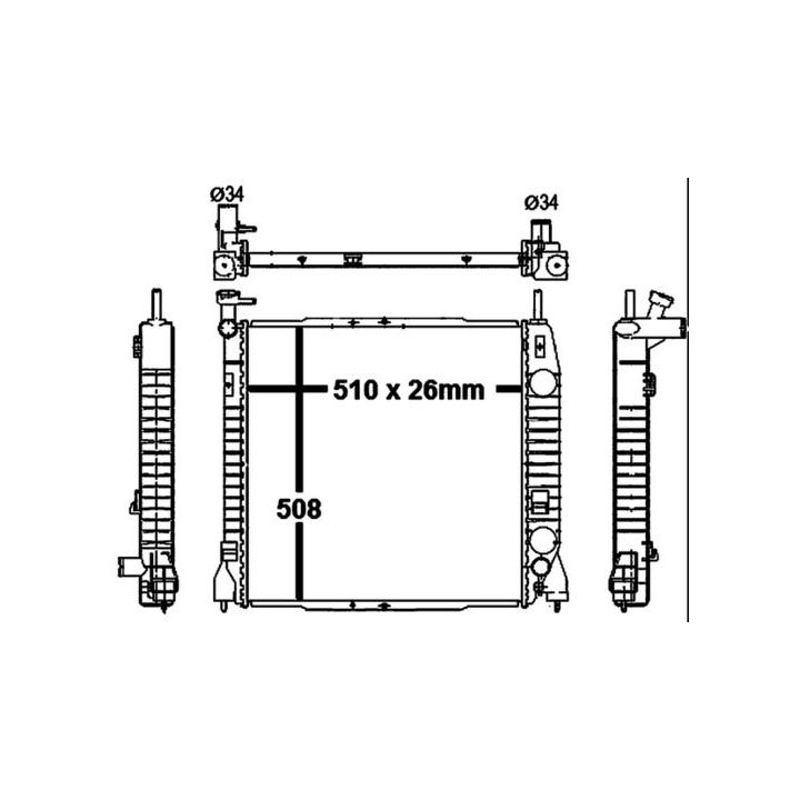 Radiatorius, variklio aušinimas MAHLE CR 1432 000S
