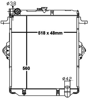 Radiatorius, variklio aušinimas MAHLE CR 1735 000S