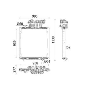 Radiatorius, variklio aušinimas MAHLE CR 2740 000P