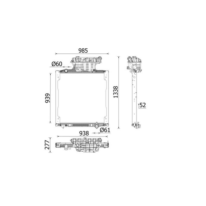 Radiatorius, variklio aušinimas MAHLE CR 2740 000P