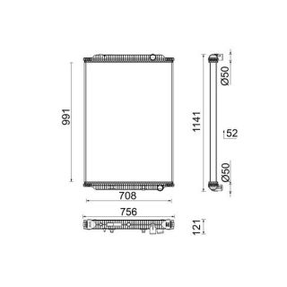 Radiatorius, variklio aušinimas MAHLE CR 2743 000P