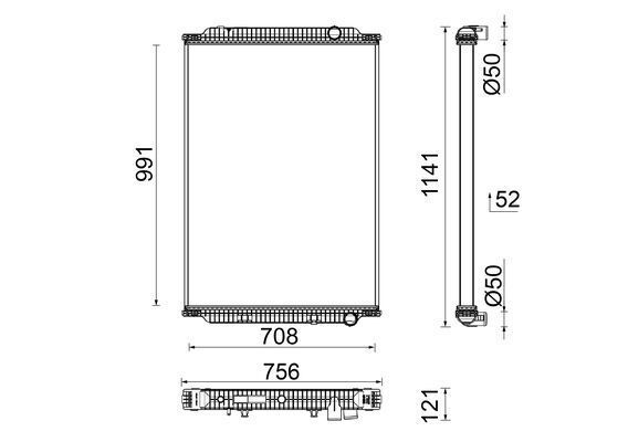 Radiatorius, variklio aušinimas MAHLE CR 2743 000P