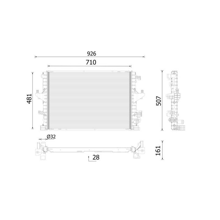 Radiatorius, variklio aušinimas MAHLE CR 2746 000P