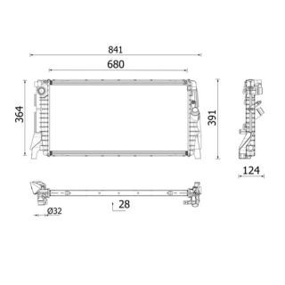 Radiatorius, variklio aušinimas MAHLE CR 2747 000P