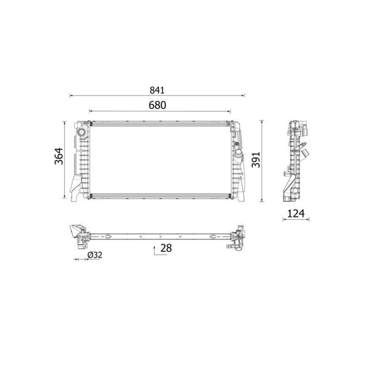 Radiatorius, variklio aušinimas MAHLE CR 2747 000P