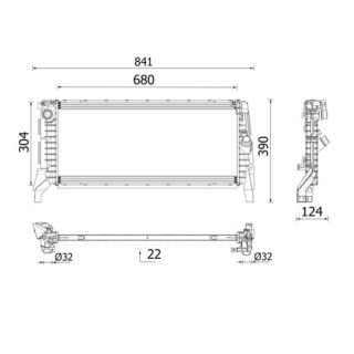 Radiatorius, variklio aušinimas MAHLE CR 2748 000P