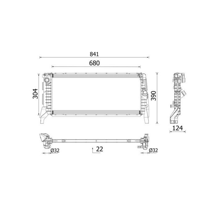 Radiatorius, variklio aušinimas MAHLE CR 2748 000P