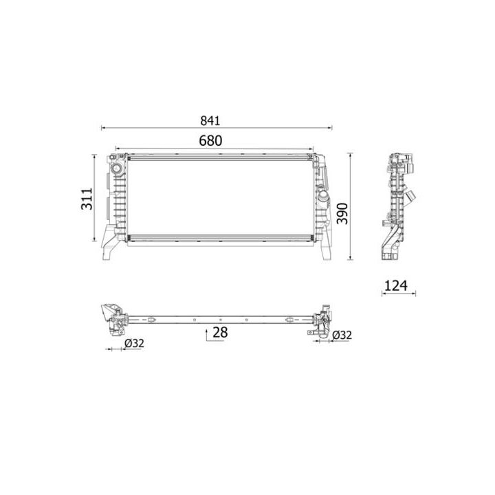 Radiatorius, variklio aušinimas MAHLE CR 2749 000P
