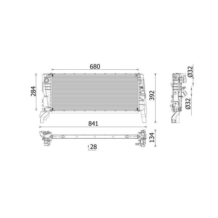 Radiatorius, variklio aušinimas MAHLE CR 2763 000P