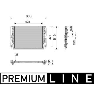 Radiatorius, variklio aušinimas MAHLE CRE 13 000P