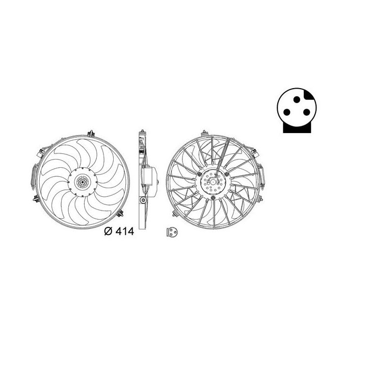 Ventiliatorius, radiatoriaus MAHLE CFF 25 000S