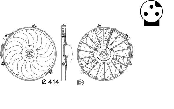 Ventiliatorius, radiatoriaus MAHLE CFF 25 000S