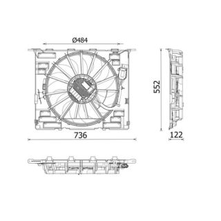 Ventiliatorius, radiatoriaus MAHLE CFF 646 000P