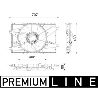 Ventiliatorius, radiatoriaus MAHLE CFF 664 000P