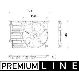 Ventiliatorius, radiatoriaus MAHLE CFF 665 000P