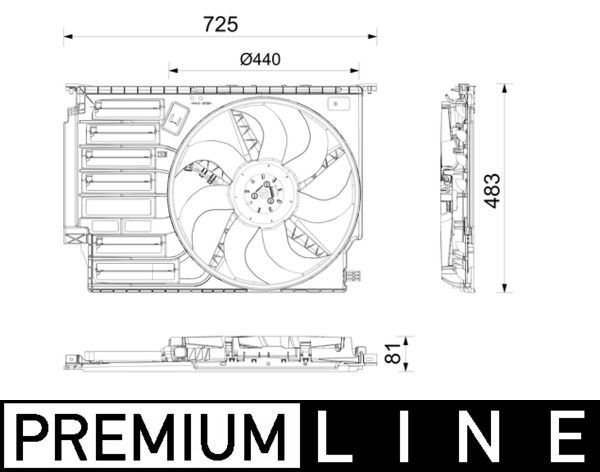 Ventiliatorius, radiatoriaus MAHLE CFF 671 000P