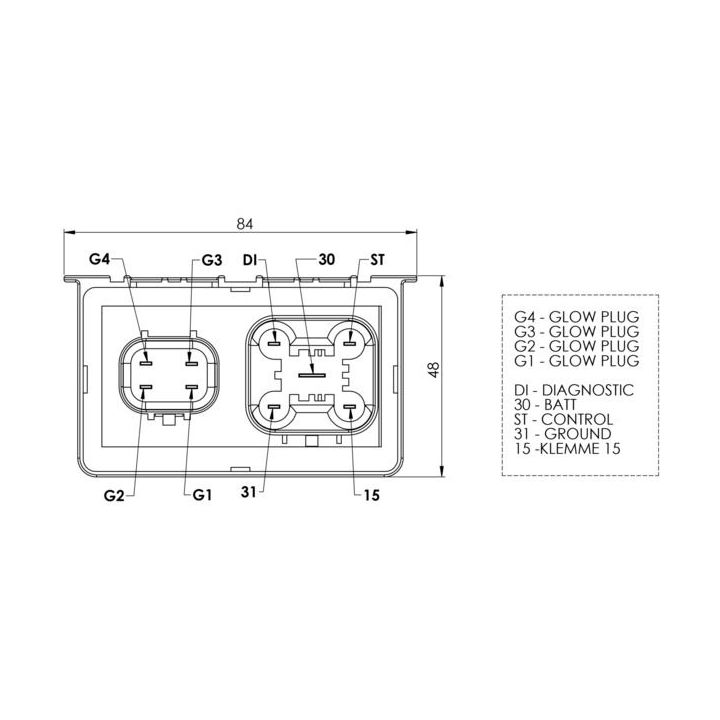 Valdymo blokas, kaitinimo žvakių sistema MAHLE MHG 63