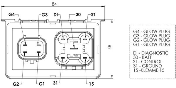 Valdymo blokas, kaitinimo žvakių sistema MAHLE MHG 63