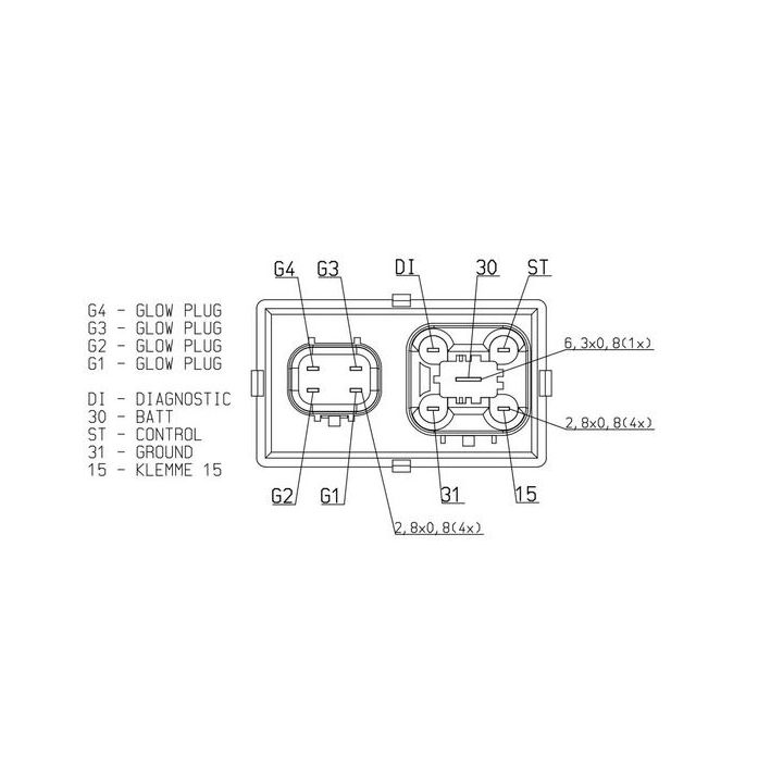 Valdymo blokas, kaitinimo žvakių sistema MAHLE MHG 69