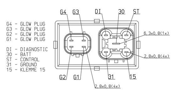 Valdymo blokas, kaitinimo žvakių sistema MAHLE MHG 69