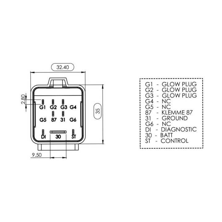 Valdymo blokas, kaitinimo žvakių sistema MAHLE MHG 68