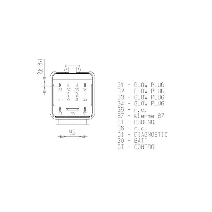 Valdymo blokas, kaitinimo žvakių sistema MAHLE MHG 78