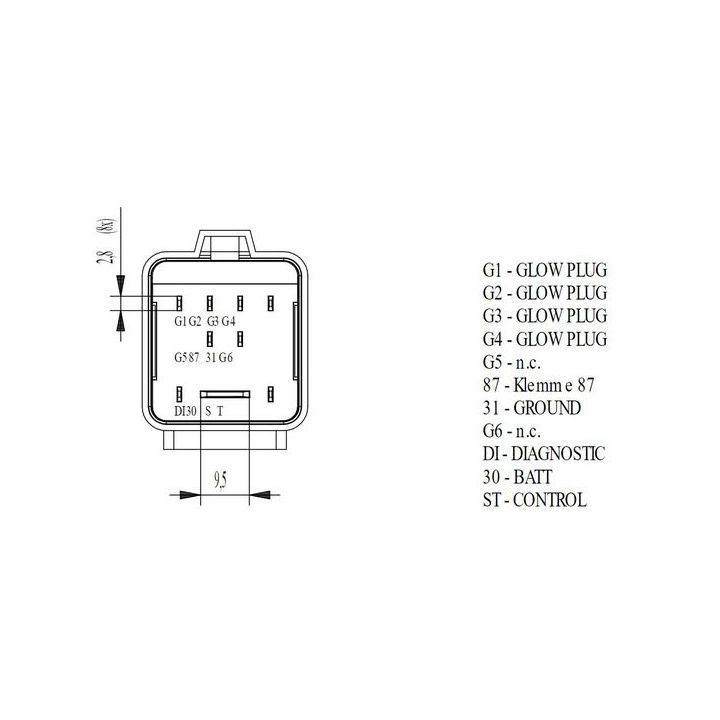 Valdymo blokas, kaitinimo žvakių sistema MAHLE MHG 79