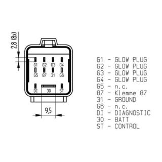 Valdymo blokas, kaitinimo žvakių sistema MAHLE MHG 80