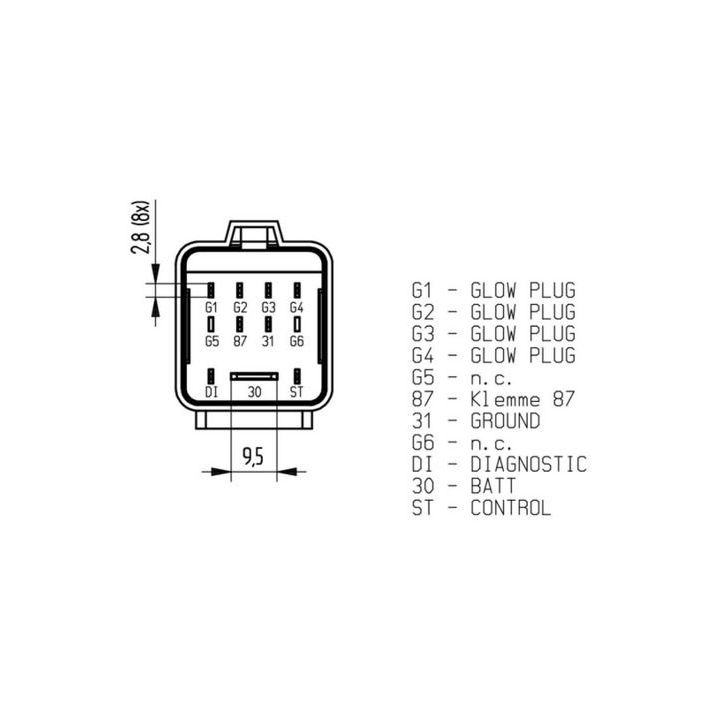 Valdymo blokas, kaitinimo žvakių sistema MAHLE MHG 80