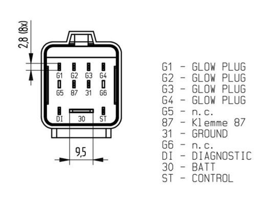 Valdymo blokas, kaitinimo žvakių sistema MAHLE MHG 80