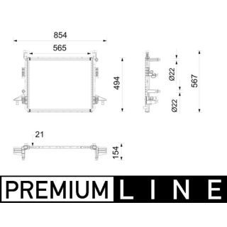 Aušintuvas, traukos baterija MAHLE CRE 10 000P
