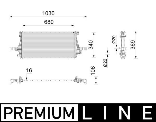 Radiatorius, elektrovariklis MAHLE CRE 12 000P