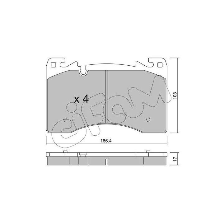 Stabdžių trinkelių rinkinys, diskinis stabdys CIFAM 822-1391-0