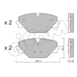 Stabdžių trinkelių rinkinys, diskinis stabdys CIFAM 822-1393-0