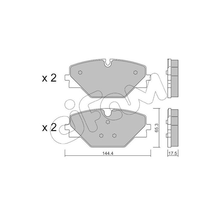 Stabdžių trinkelių rinkinys, diskinis stabdys CIFAM 822-1393-0