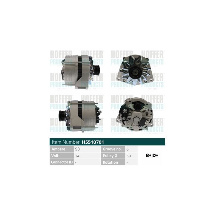 Kintamosios srovės generatorius HOFFER H5510701